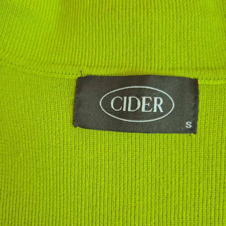 [BUNJANG] CIDER Lime Green Crop Cardigan / CIDER 라임색 크롭 가디건