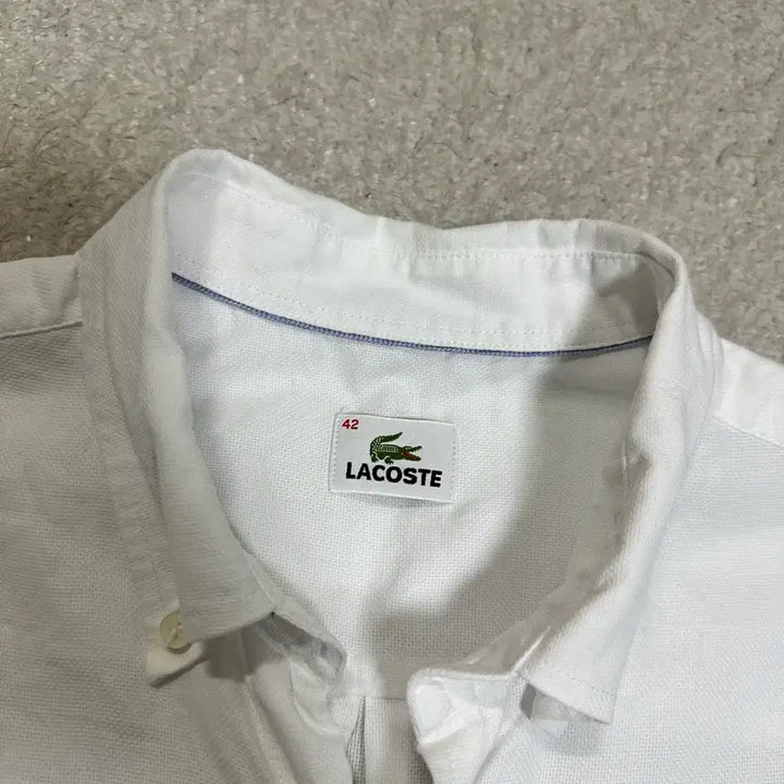 [SOLD OUT] 라코스테 반팔 셔츠 화이트 42