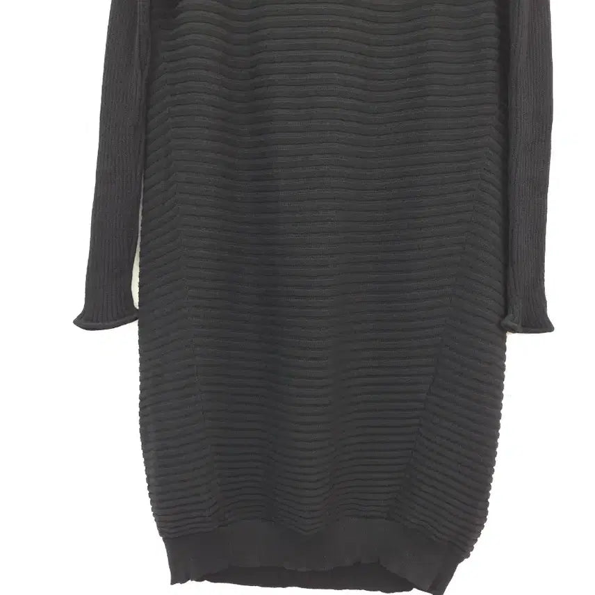 [BUNJANG] M COS Striped Knit Midi Dress Black / M COS 코스 니트 스트라이프 원피스 블랙