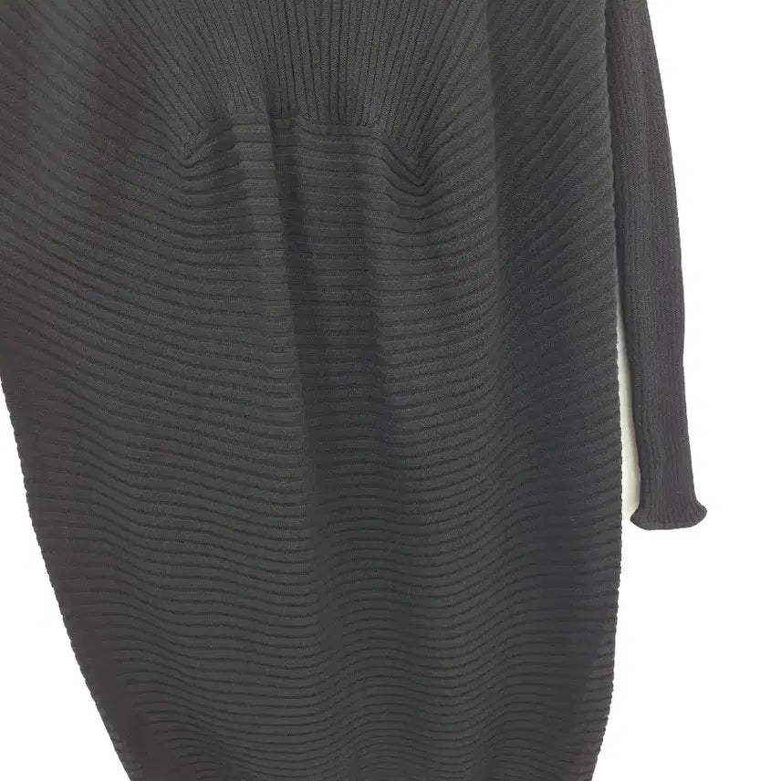 [BUNJANG] M COS Striped Knit Midi Dress Black / M COS 코스 니트 스트라이프 원피스 블랙