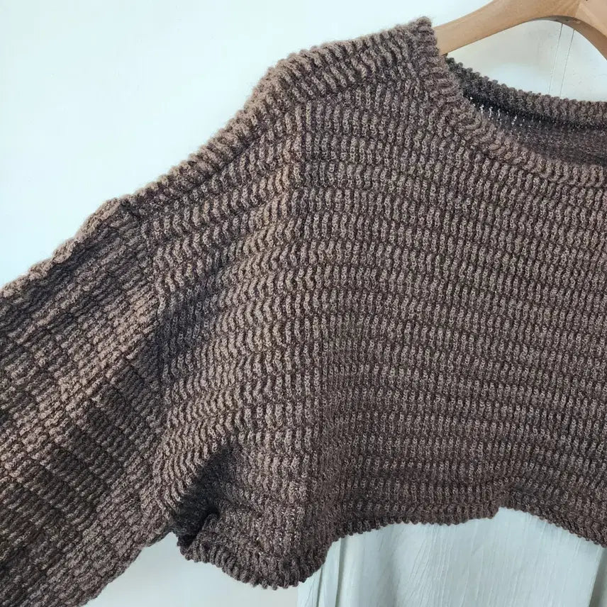 [BUNJANG] Cropped Knit Cardigan and Long Dress Set / 크롭 니트 가디건 롱 원피스