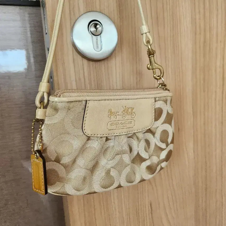 [BUNJANG] Coach Signature Mini Pouch Bag / 코치 시그니처 미니 파우치 백