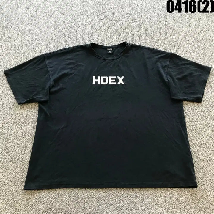 [BUNJANG] HDEX Black Short Sleeve T-shirt 3XL / HDEX 블랙 반팔 티셔츠 3XL