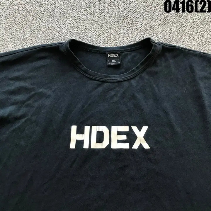 [BUNJANG] HDEX Black Short Sleeve T-shirt 3XL / HDEX 블랙 반팔 티셔츠 3XL