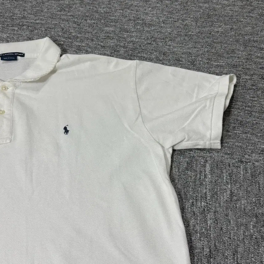 [SOLD OUT] 빈티지 폴로카라 반팔티 (White) | 스티치 커스텀제품