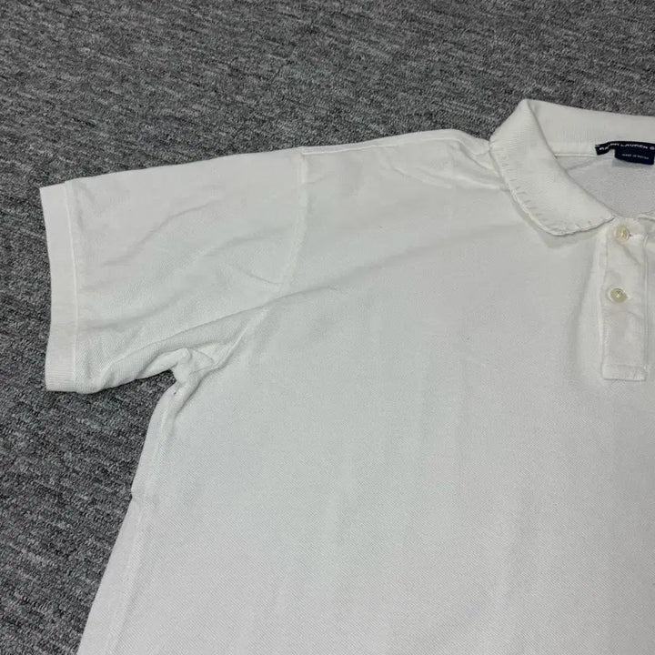 [SOLD OUT] 빈티지 폴로카라 반팔티 (White) | 스티치 커스텀제품