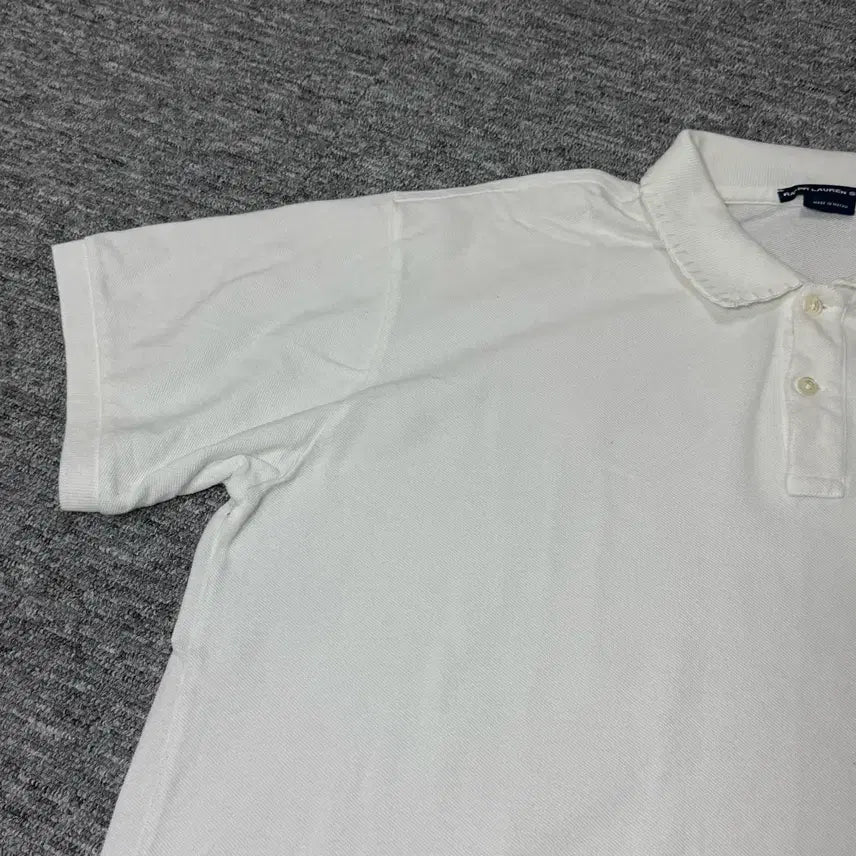 [SOLD OUT] 빈티지 폴로카라 반팔티 (White) | 스티치 커스텀제품