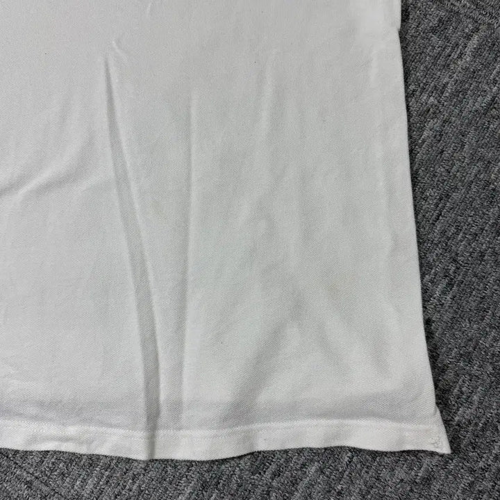 [SOLD OUT] 빈티지 폴로카라 반팔티 (White) | 스티치 커스텀제품