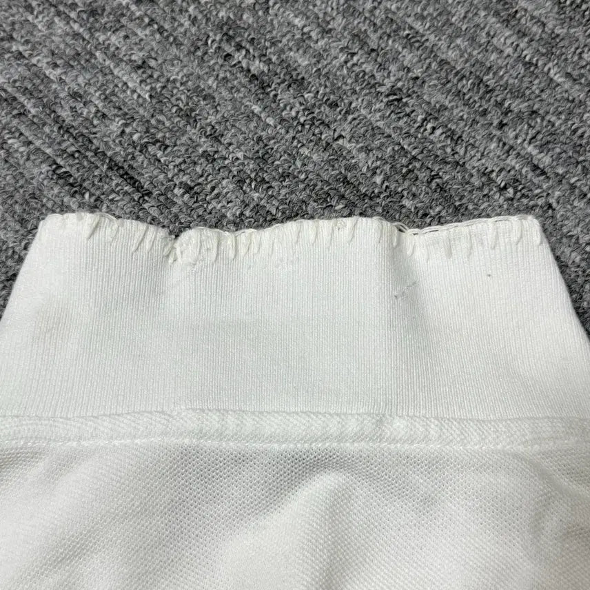 [SOLD OUT] 빈티지 폴로카라 반팔티 (White) | 스티치 커스텀제품