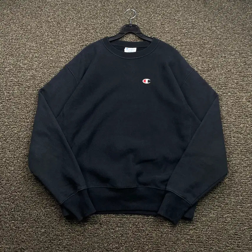 [BUNJANG] Champion Reverse Weave Black Sweatshirt / 챔피온 리버스위브 블랙 맨투맨