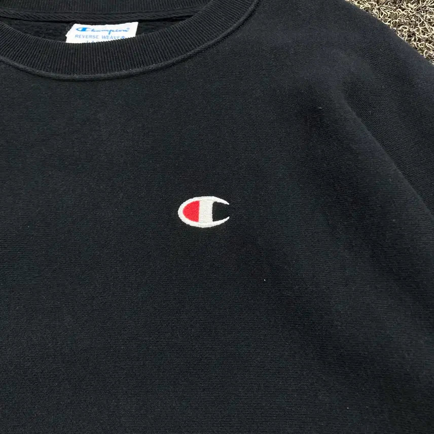 [BUNJANG] Champion Reverse Weave Black Sweatshirt / 챔피온 리버스위브 블랙 맨투맨