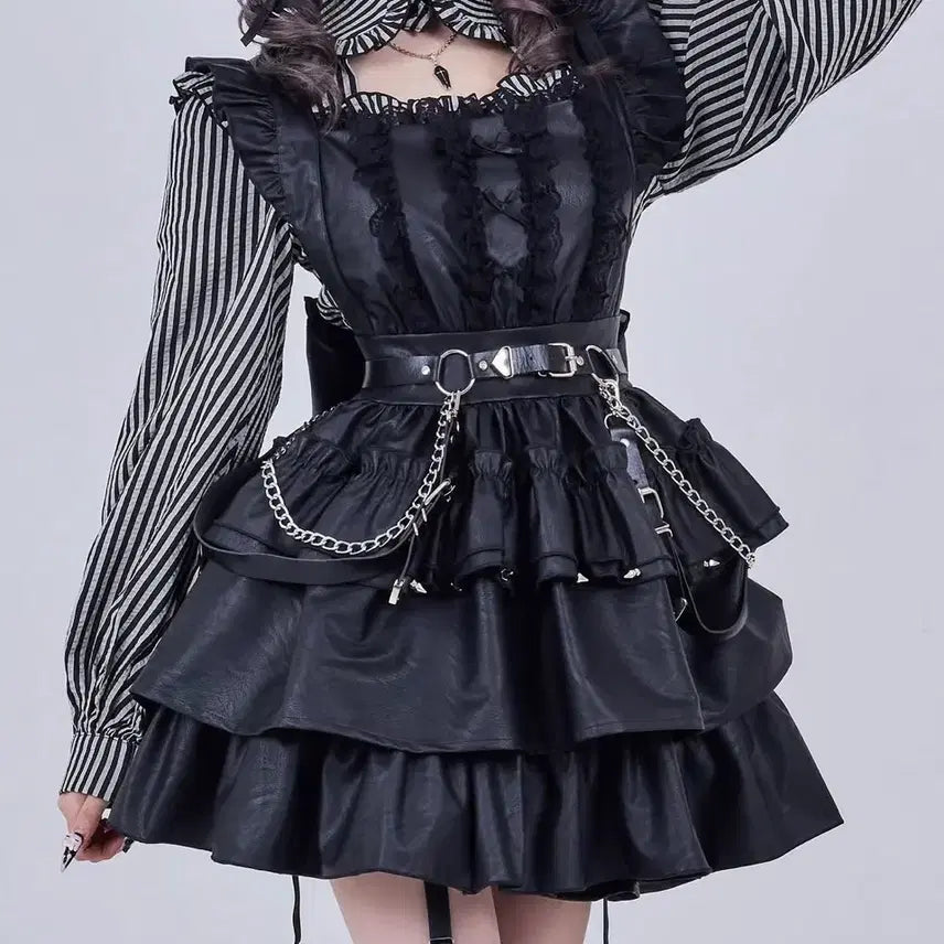 [BUNJANG] Qooza Imval Apron Dress &amp; Blouse Set / qooza imval 에이프런 원피스  지뢰계