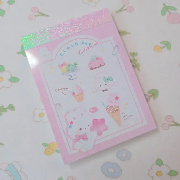 [BUNJANG] Heisei Pudding Rabbit Mini Memo Pad / 일본정품)헤이세이 푸딩 토끼 미니떡메 지류 다꾸