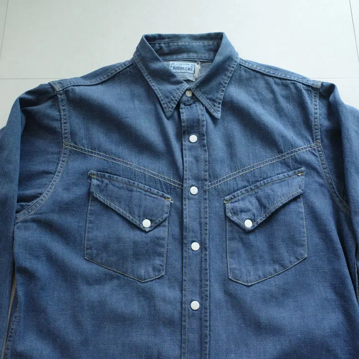 [SOLD OUT] 70s 빈티지 시어스 Sears 로벅 웨스턴 데님 셔츠 (L)