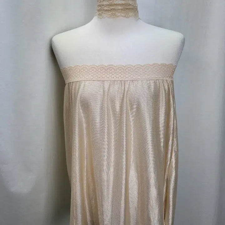 [BUNJANG] Vintage Glossy Half Banding Slip Skirt / 빈티지 글로시 하프 밴딩 슬립 스커트