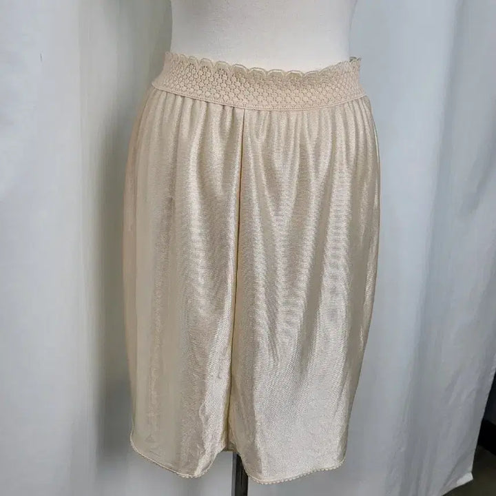 [BUNJANG] Vintage Glossy Half Banding Slip Skirt / 빈티지 글로시 하프 밴딩 슬립 스커트