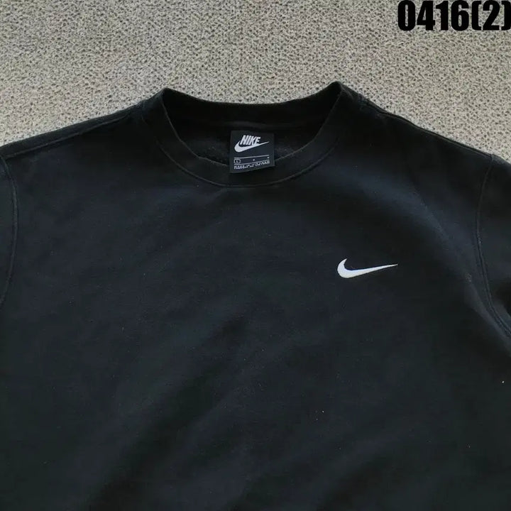 [BUNJANG] Nike Swoosh Black Sweatshirt L / 나이키 스우시 블랙 맨투맨 티셔츠 L