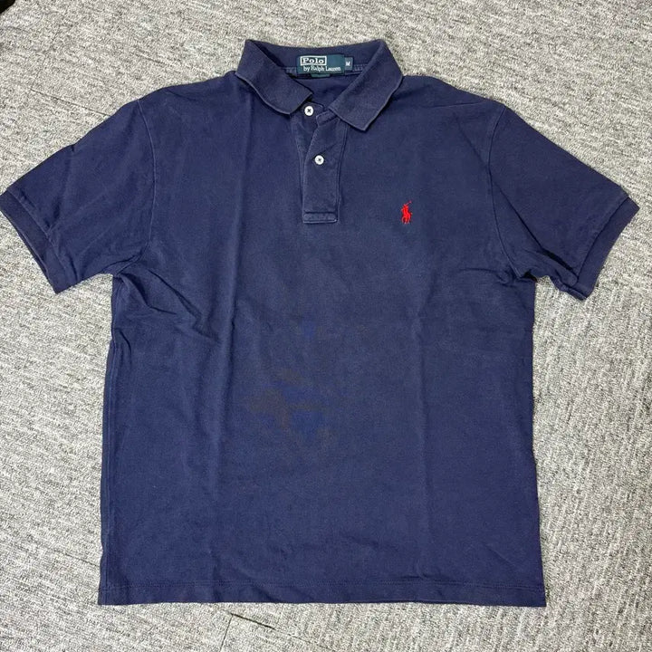 [SOLD OUT] 빈티지 폴로카라 반팔티 (Navy) | 총기장 수선