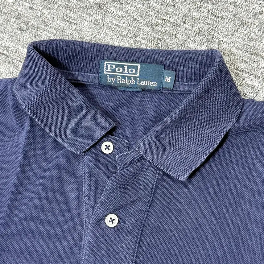[SOLD OUT] 빈티지 폴로카라 반팔티 (Navy) | 총기장 수선
