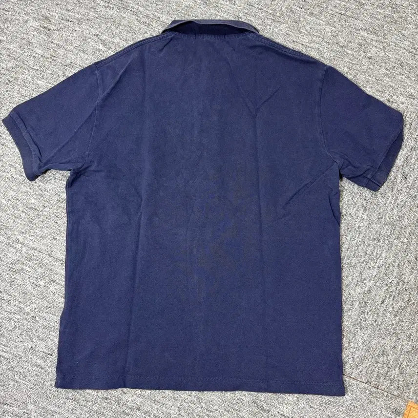 [SOLD OUT] 빈티지 폴로카라 반팔티 (Navy) | 총기장 수선