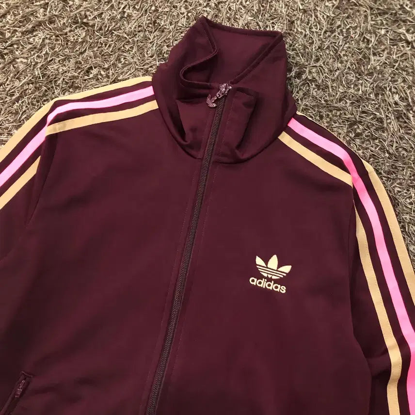 [BUNJANG] Adidas Firebird Burgundy Pink Track Jacket / 100 아디다스 파이어버드 버건디 핑크 져지 트랙 자켓