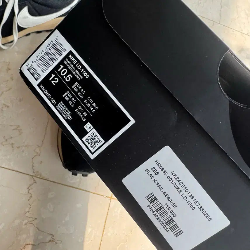 [BUNJANG] Nike LD-1000 SP Black &amp; Sail Sneakers / 나이키 / Ld-1000 sp 블랙 앤 세일 / 285(us10.5)