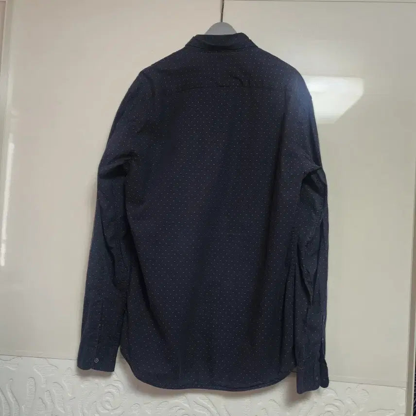[BUNJANG] Paul Smith Navy Hidden Pocket Dot Shirt (Tailored Fit, M) / 폴스미스 네이비 히든 포켓 도트 셔츠 (테일러드 핏 / M사이즈)