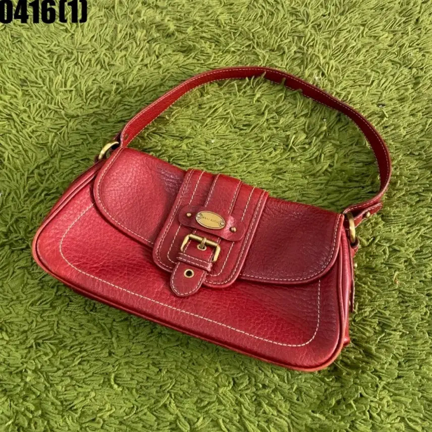 [BUNJANG] Anne Klein Red Shoulder Bag / 앤클라인 레드 숄더백 가방