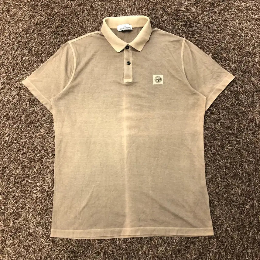 [SOLD OUT] XL 스톤아일랜드 패치 로고 카라 반팔 티셔츠