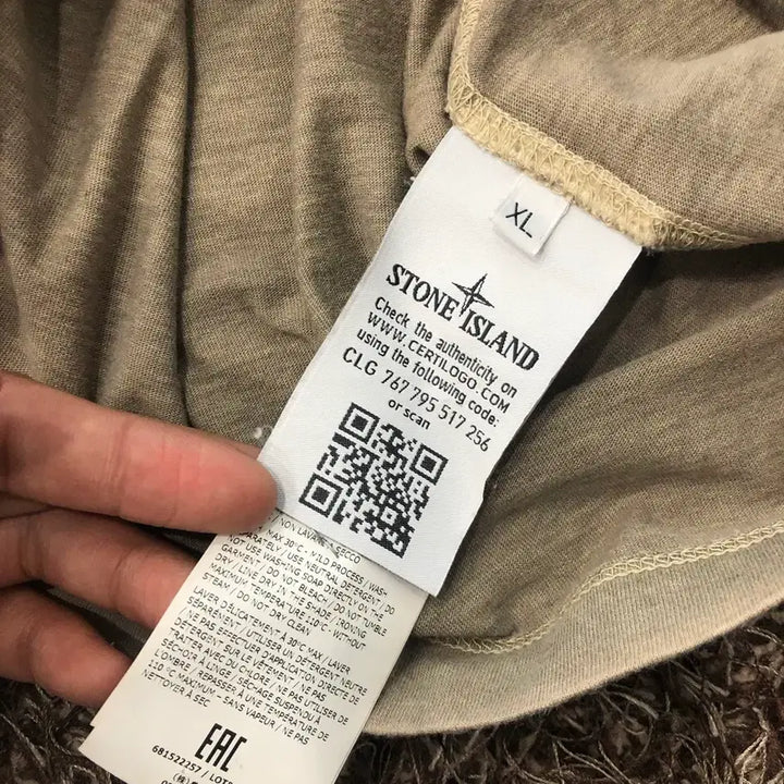 [SOLD OUT] XL 스톤아일랜드 패치 로고 카라 반팔 티셔츠