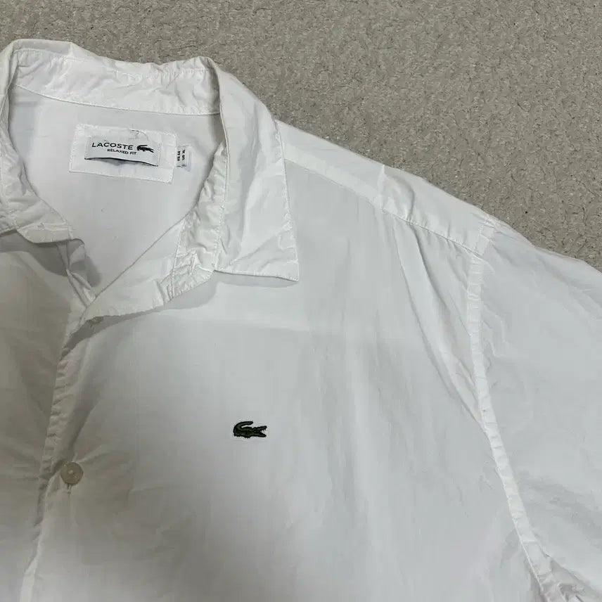 [SOLD OUT] 라코스테 반팔 셔츠 화이트 xl 110