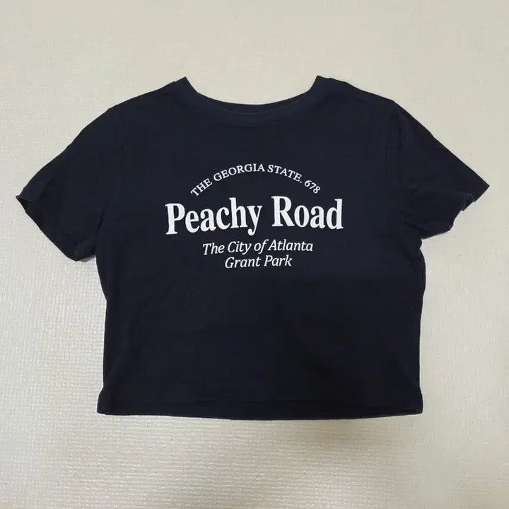 [BUNJANG] Musinsa Spao Crop Top Navy / 무신사 스파오 크롭티 네이비