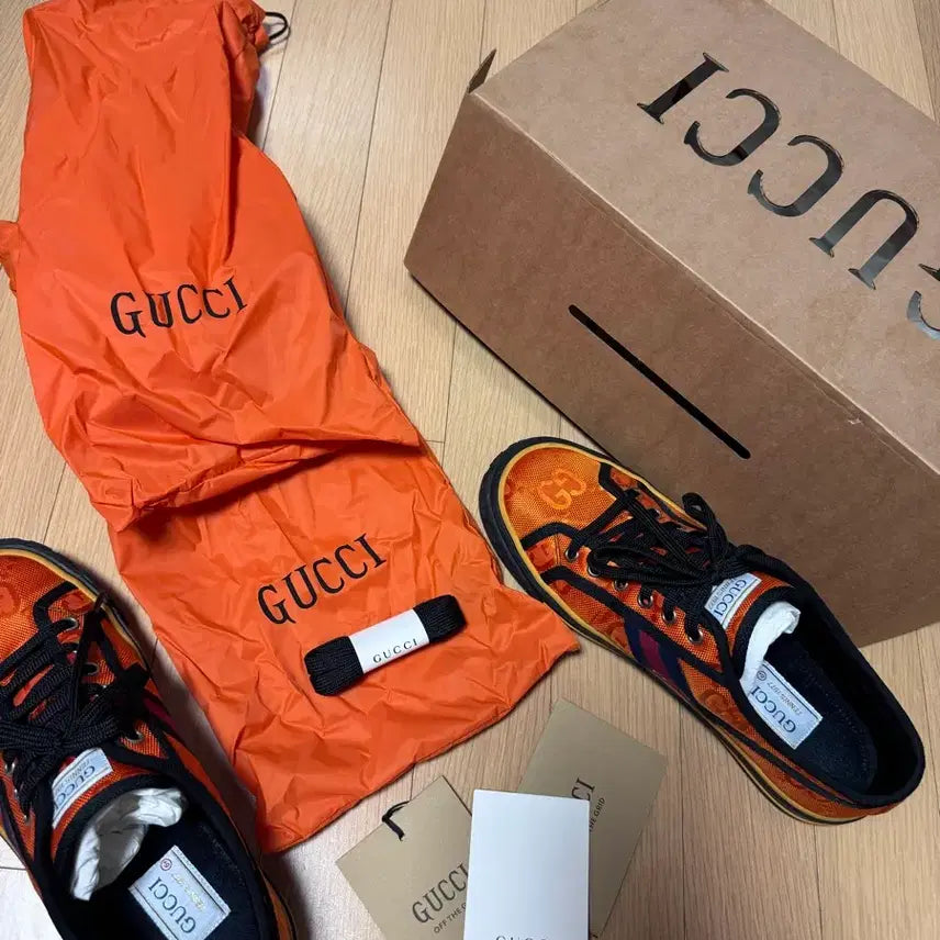 [BUNJANG] Gucci Tennis 1977 Orange Sneakers / 구찌 테니스 1977 오렌지 스니커즈