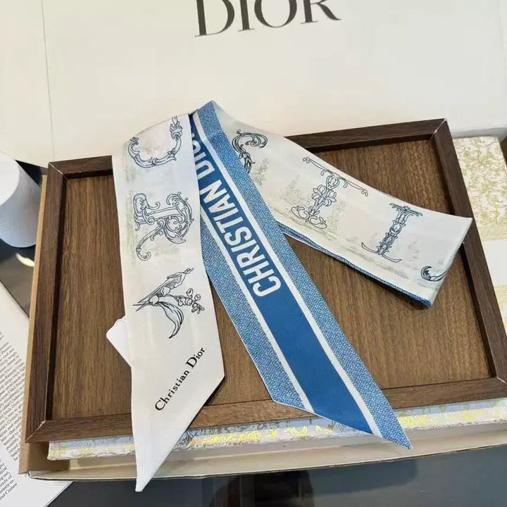 [SOLD OUT] 디올 여성 여름 스카프 두건 헤어밴드 손목 밴드 가방 장식