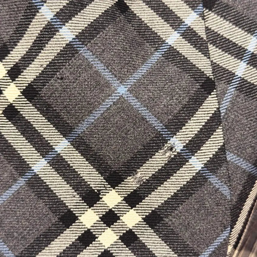 [BUNJANG] Burberry Tartan Check A-Line Mini Skirt / 버버리 타탄 체크 A라인 미니스커트 클래식 패턴 원턱 벨트고리 그레이
