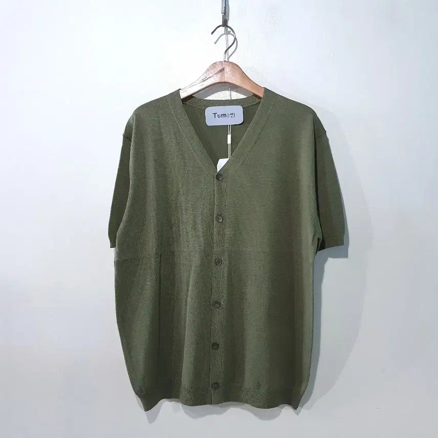 [BUNJANG] Minimal V-Neck Linen-Tencel Short Sleeve Cardigan / SS신상) 린넨 텐셀 미니멀 브이넥 반팔 가디건 5color L,XL