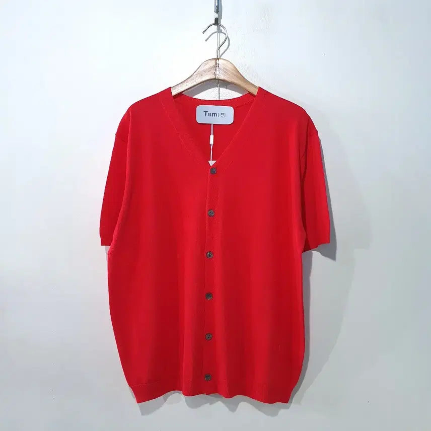 [BUNJANG] Minimal V-Neck Linen-Tencel Short Sleeve Cardigan / SS신상) 린넨 텐셀 미니멀 브이넥 반팔 가디건 5color L,XL