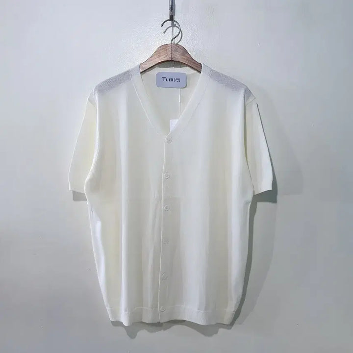 [BUNJANG] Minimal V-Neck Linen-Tencel Short Sleeve Cardigan / SS신상) 린넨 텐셀 미니멀 브이넥 반팔 가디건 5color L,XL