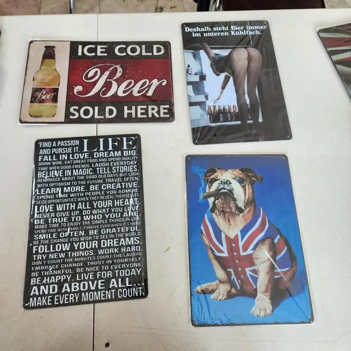 [BUNJANG] Vintage Metal Sign Set / 철제 간판 14종류에49000원 크기30cmX20cm