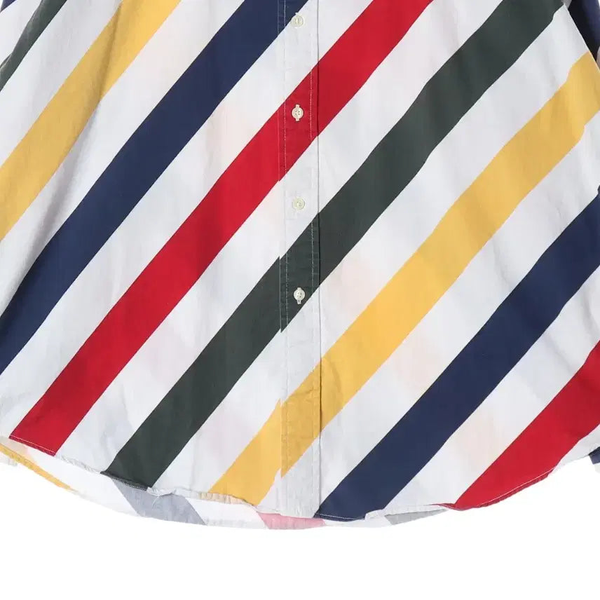 [BUNJANG] Tommy Hilfiger Stripe Shirt White L / 타미힐피거 스트라이프 셔츠 화이트 L