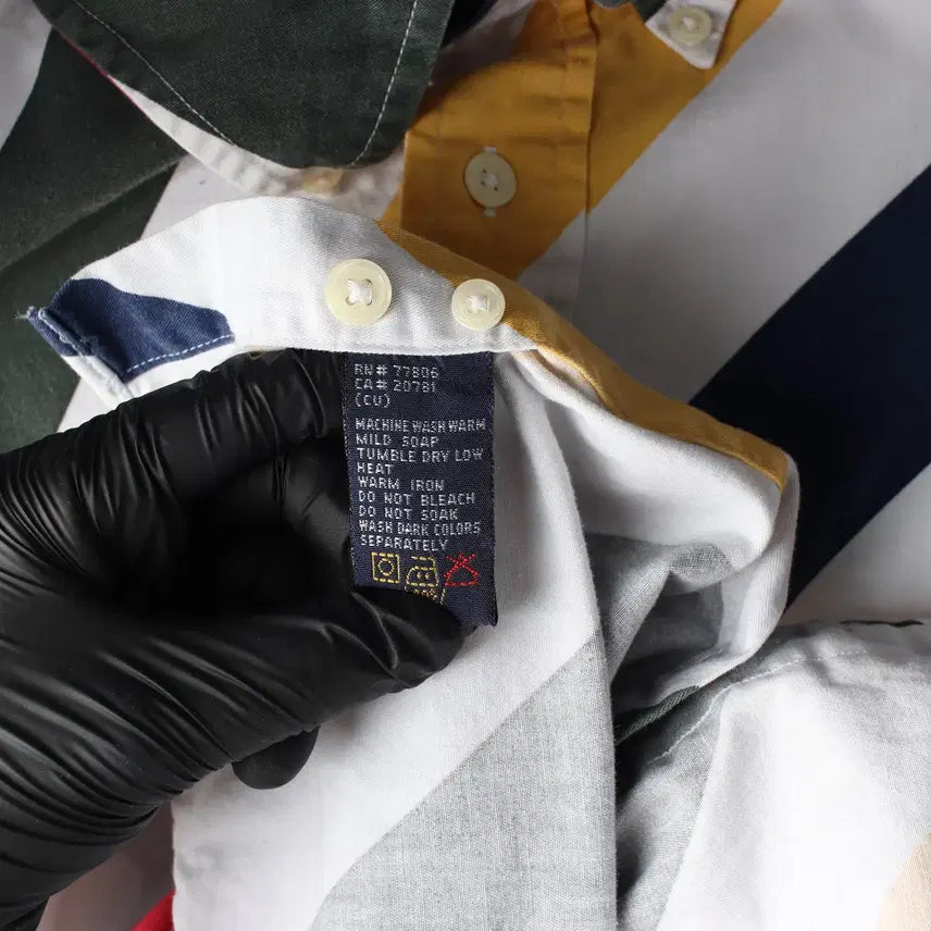 [BUNJANG] Tommy Hilfiger Stripe Shirt White L / 타미힐피거 스트라이프 셔츠 화이트 L