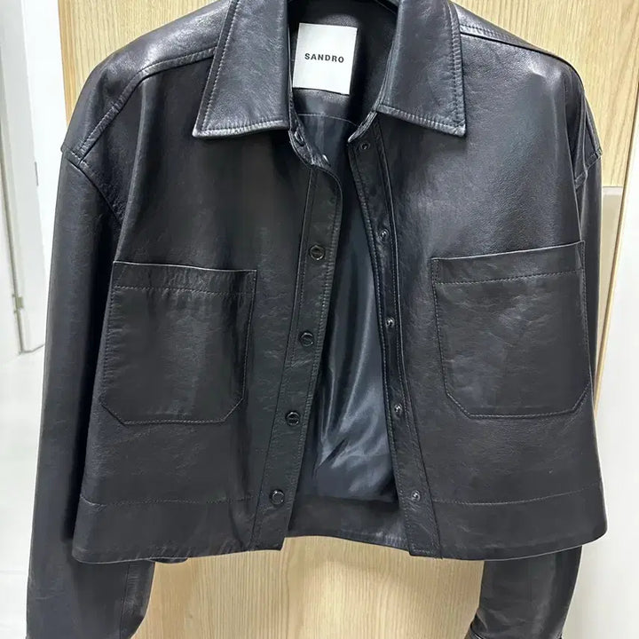 [SOLD OUT] 산드로 블랙 레더 자켓