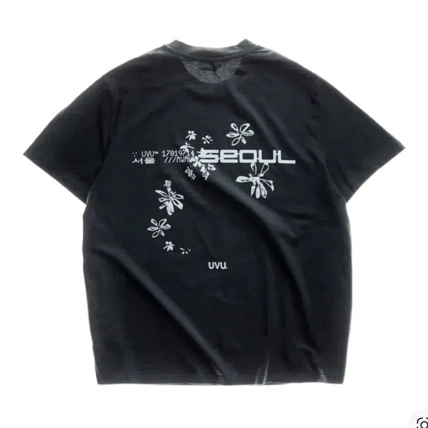 [BUNJANG] UVU Seoul Marathon T-shirt Black / UVU 서울 마라톤 티셔츠 블랙