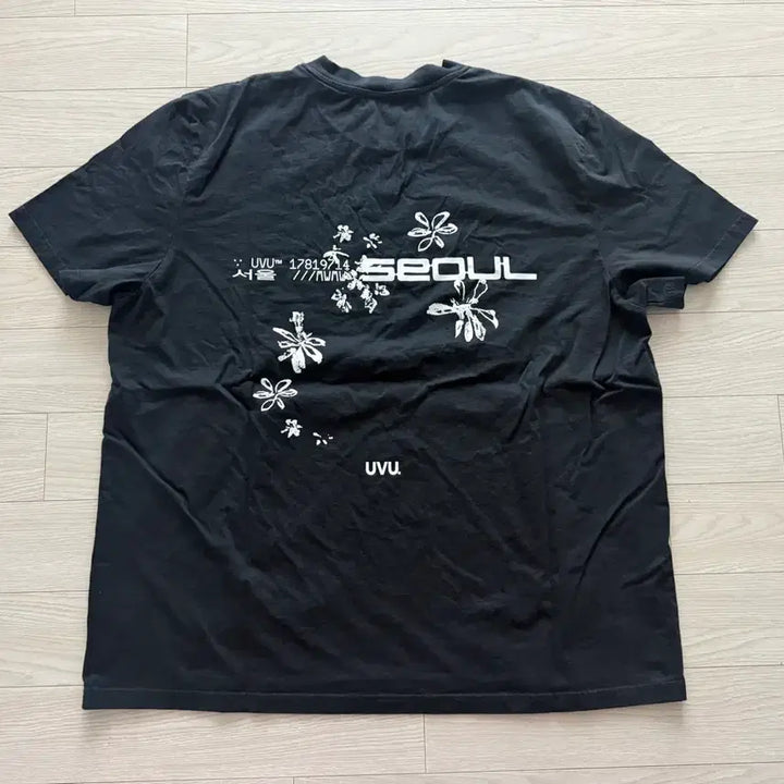 [BUNJANG] UVU Seoul Marathon T-shirt Black / UVU 서울 마라톤 티셔츠 블랙