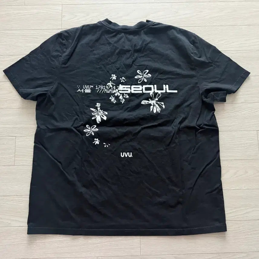 [BUNJANG] UVU Seoul Marathon T-shirt Black / UVU 서울 마라톤 티셔츠 블랙