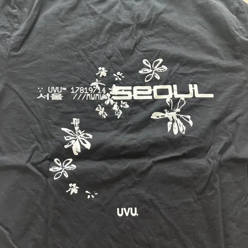 [BUNJANG] UVU Seoul Marathon T-shirt Black / UVU 서울 마라톤 티셔츠 블랙