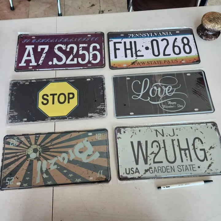 [BUNJANG] Vintage Metal Sign Set / 철제 간판 21종류에 50000원 크기30cmX15cm