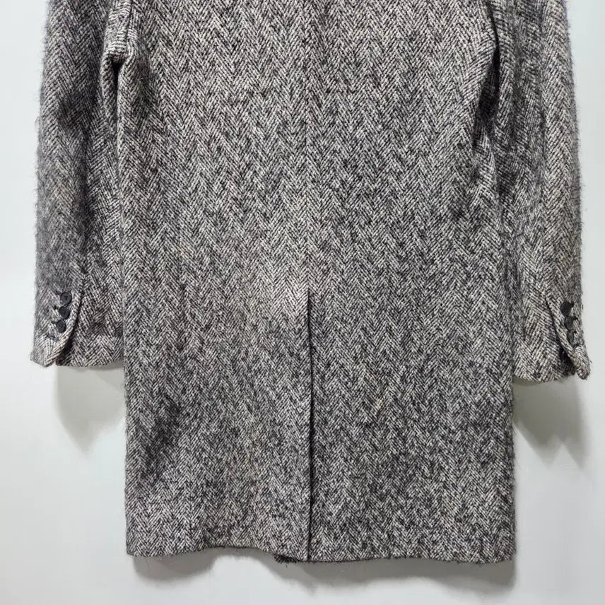 [BUNJANG] Sandro Herringbone Tweed Double Breasted Coat / 산드로 헤링본 트위드 더블 브레스티드 코트 L 26041603