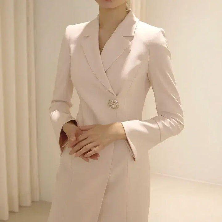 [BUNJANG] Satin Esblanc Dress / 샤틴 에스블랑 원피스 돌잔치 예복 셀프웨딩 2부드레스 피로연 졸업사진촬영