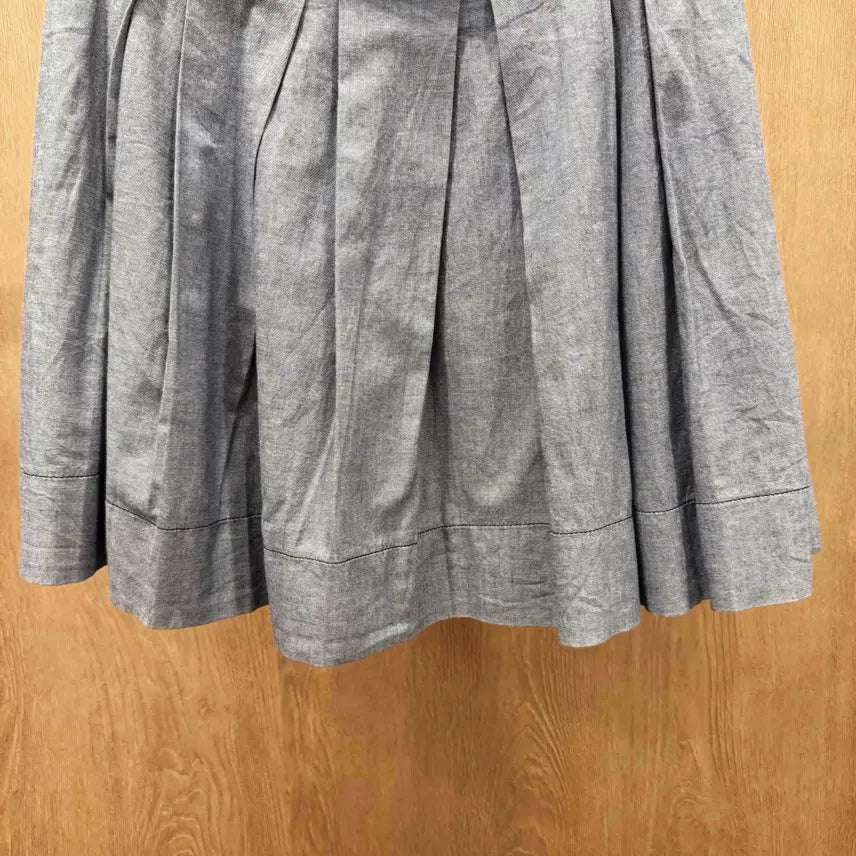 [BUNJANG] See by Chloé Cotton Pleated Mini Skirt / 씨 바이 끌로에 코튼 플리츠 미니스커트 턱 디테일 A라인 연청